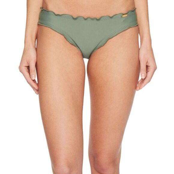 Luli Fama Cosita Buena XS Bikini Olive Cheeky Bottom Triangle Top - Picture 11 of 14